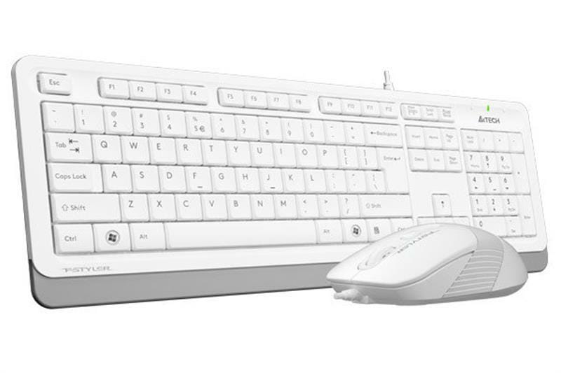 Комплект (клавиатура, мышь) A4Tech F1010 White